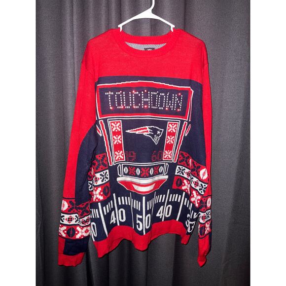 Ugly Christmas Sweater Size XXL Patriots - Picture 1 of 3